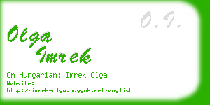 olga imrek business card